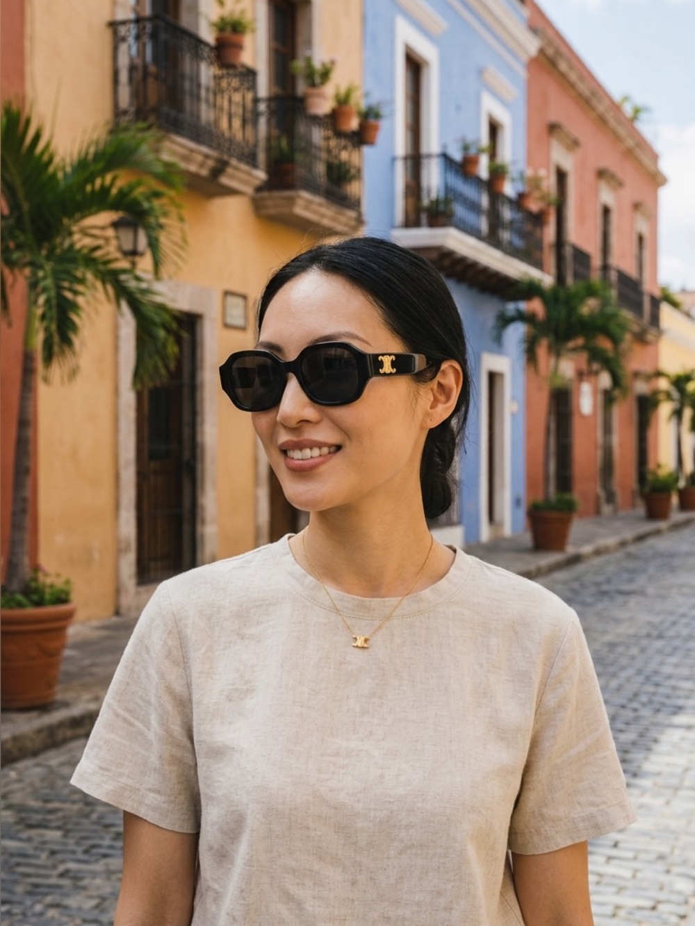 Celine Triomphe Black Oversized Geometric Eyeglasses/Frames